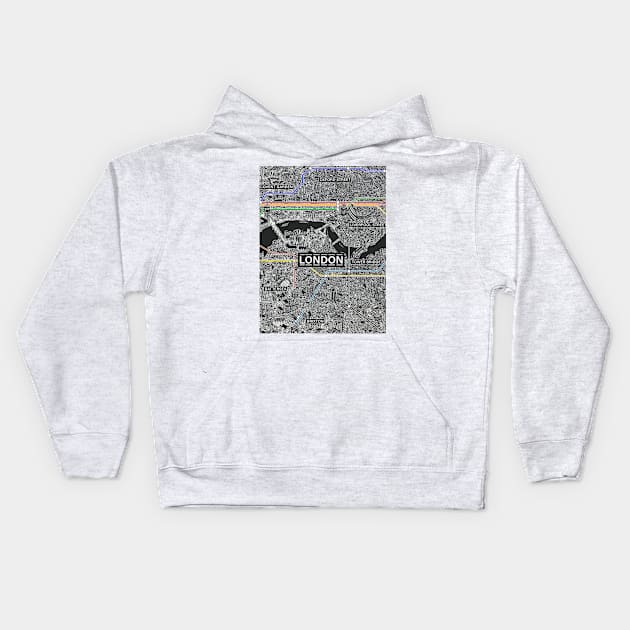 London Subway underground map Kids Hoodie by ol1ie